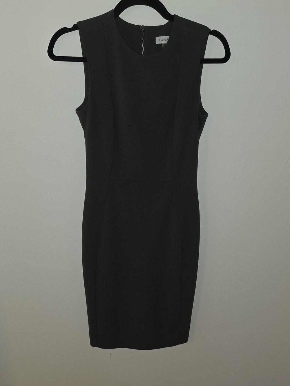 Calvin Klein Charcoal Sleeveless Midi Sheath Dress